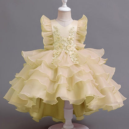 Dress Floral Asymmetrical Kids Girls' Party FashionChic