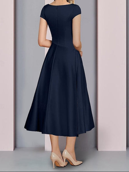 Guest Elegant of Wedding Neck the Mother A-Line Bride V Dress FashionChic