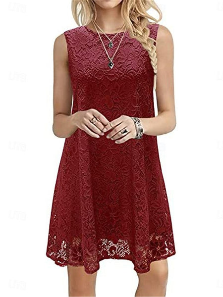 Women's Mini Dress White Dress Casual Dress White Lace