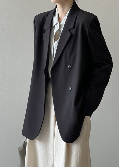 Black Pockets Boutique Suit Coats Notched Fall WD013 HS-CTS241103