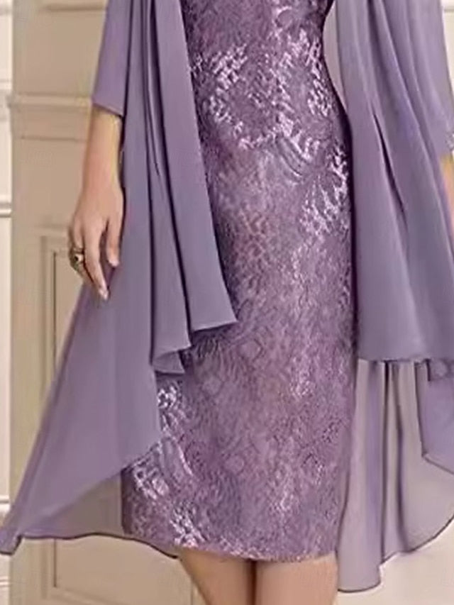 Dress Mother Simple Two Bride the Piece Elegant of Sets FashionChic