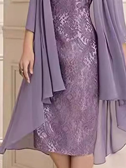 Dress Mother Simple Two Bride the Piece Elegant of Sets FashionChic