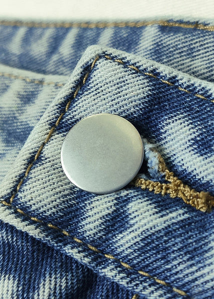 Art Blue Pockets Tasseled High Waist Denim Skirt Summer TT1025 shopify