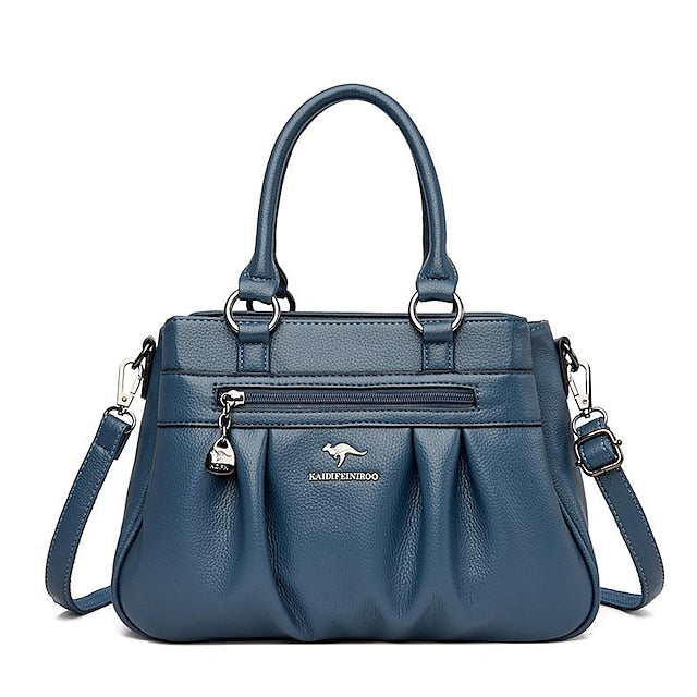 PU Women's Leather Daily Handbag Holiday Boston Bag Zipper FashionChic