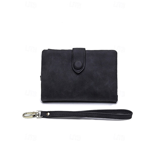 with Leather Women's Wrist Strap Faux Pink Wallet – FashionChic