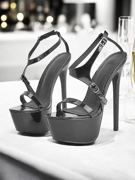 Black Platform Heel Sandals Women's High FashionChic