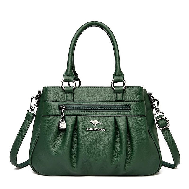 PU Women's Leather Daily Handbag Holiday Boston Bag Zipper FashionChic
