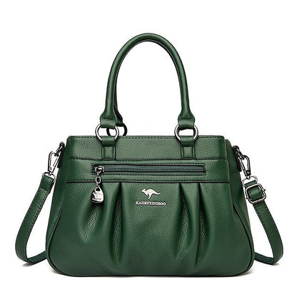 PU Women's Leather Daily Handbag Holiday Boston Bag Zipper FashionChic