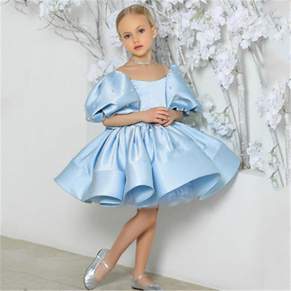 Girls' Kids Solid Dress Flower Color Girl FashionChic