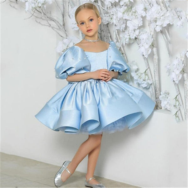 Girls' Kids Solid Dress Flower Color Girl FashionChic