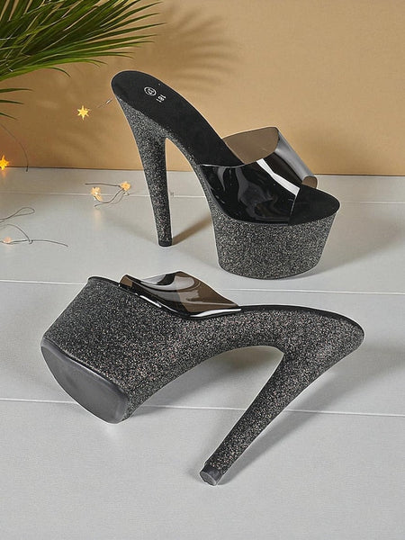 Stiletto Glitter Heels Red Women's Platform FashionChic