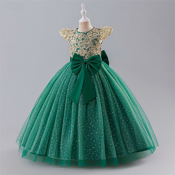 Kids Girl Dress Color Block Girls' Party Flower FashionChic