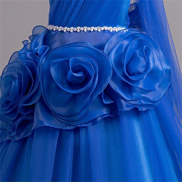 Girls' Party Dress Solid Kids Cosplay Color FashionChic