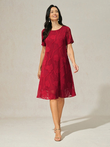 Women's Knee Length Dress Chiffon Dress Elegant Casual FashionChic