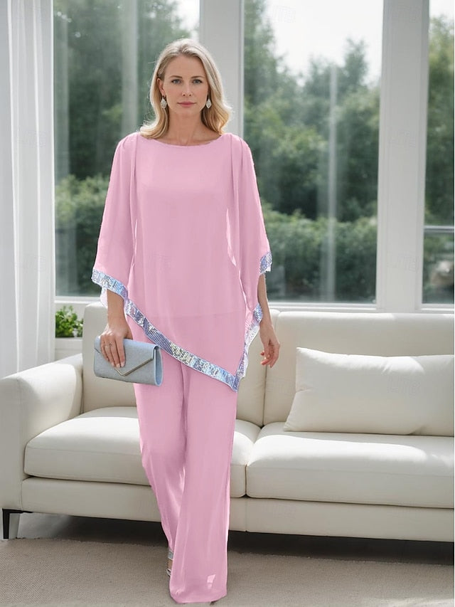 Two of Mother Pantsuit Simple Dress Bride Elegant the Piece FashionChic