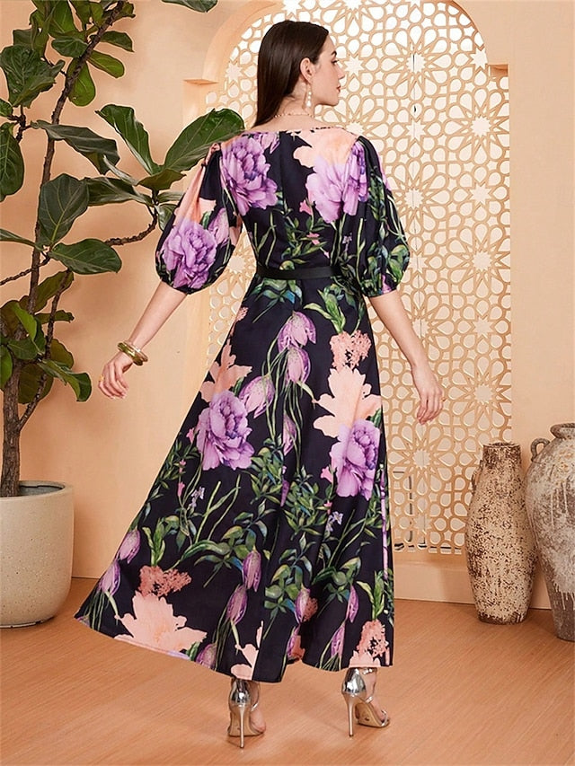Mother Dress Neck Length of Elegant V the A-Line Bride Floor FashionChic