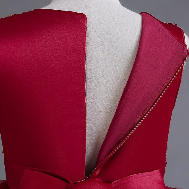 Color Dress Girls' Sleeveless Party Solid Kids Sequin FashionChic