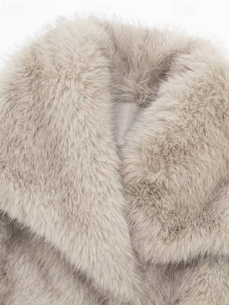 Warm Furs Coat Buttons Women's Comfortable Faux Fur FashionChic