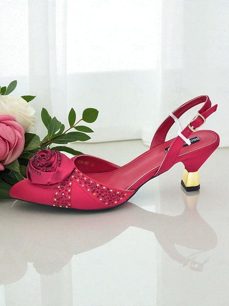 Set Women's Slingback Clutch - and Matching Gold Heels FashionChic