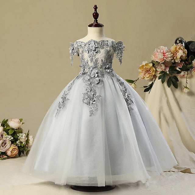 Party Flower Dress Princess Girl Girls' FashionChic