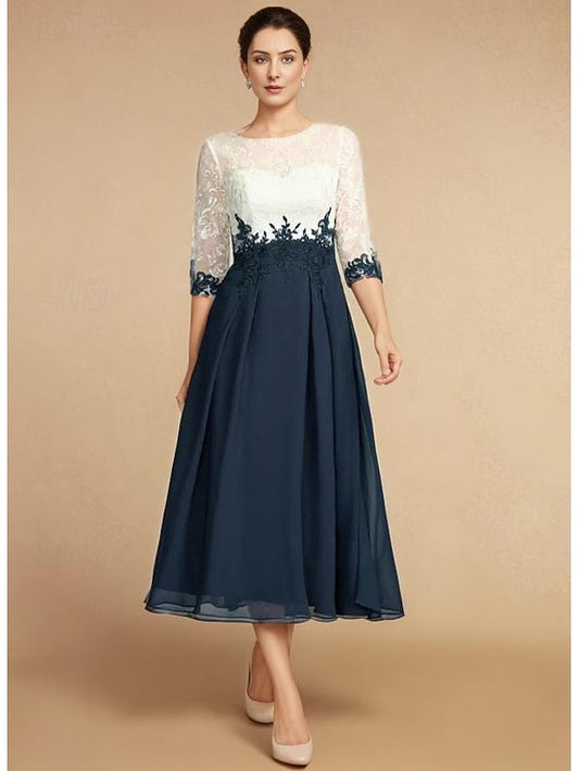 Bride A-Line Dress Elegant Mother Vintage Guest the of Wedding FashionChic