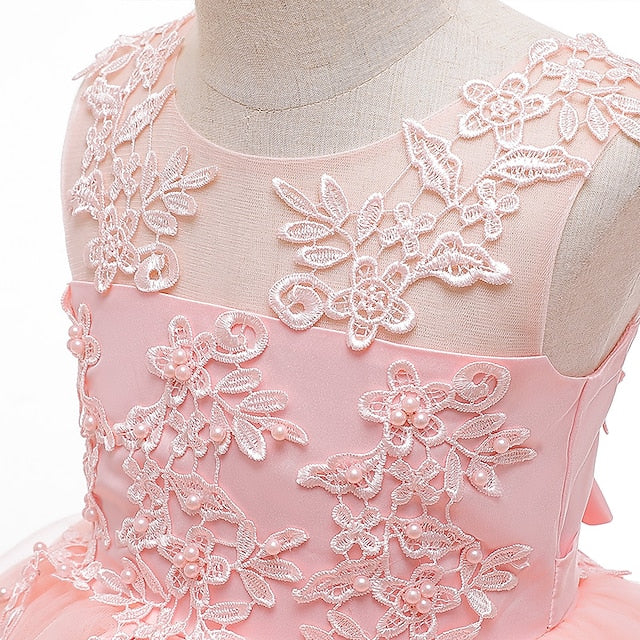 Kids Solid Party Color Dress Girls' Sleeveless FashionChic