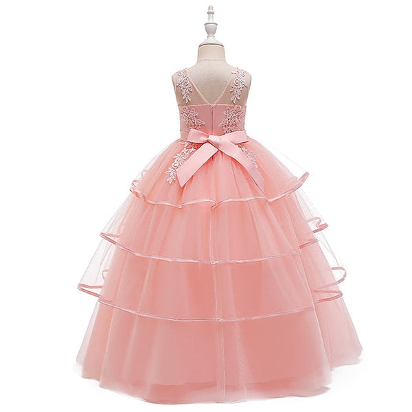 Color Solid Kids Party Sleeveless Dress Girls' FashionChic