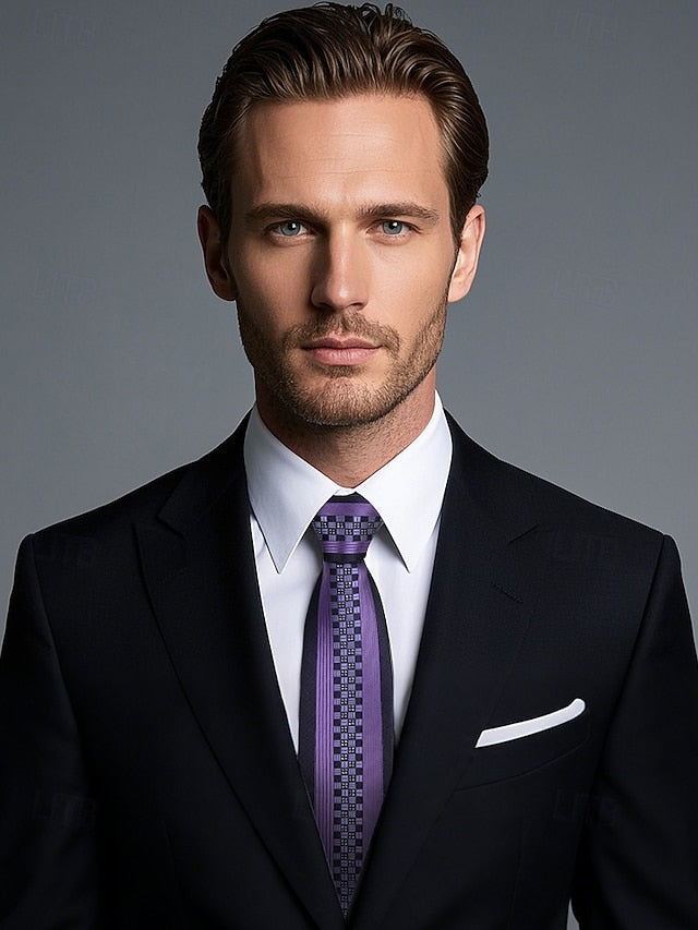 6cm Pattern - Men's Narrow Positioning Tie Stripe FashionChic