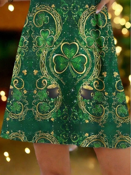 St. Paddy's Day Women's Knee Length Dress Casual Dress FashionChic