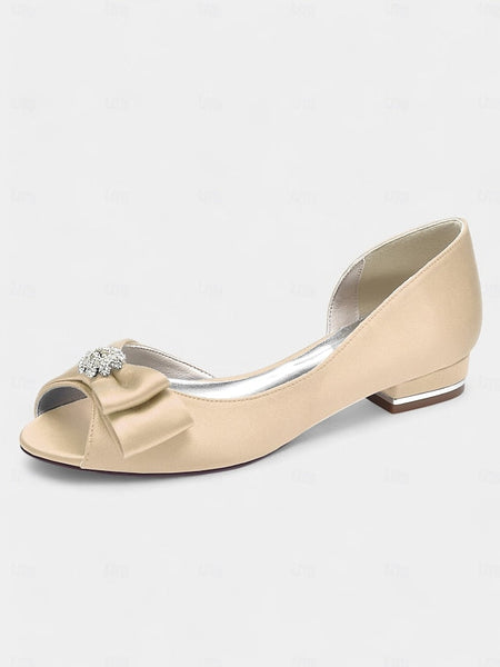 in satin sparkling flats luxurious crafted Elegant a with FashionChic