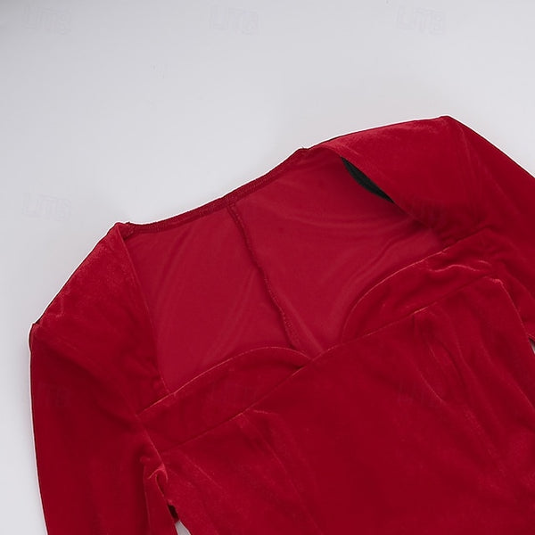 Women's Long Dress Maxi Dress Velvet Dress Party Dress