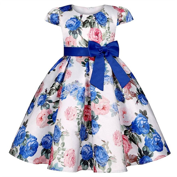 Kids Flower Dress Short Party Sleeve Floral Girls' FashionChic