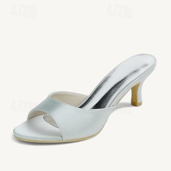 Shoes Sandals Toe Kitten Wedding Heel Women's Open FashionChic