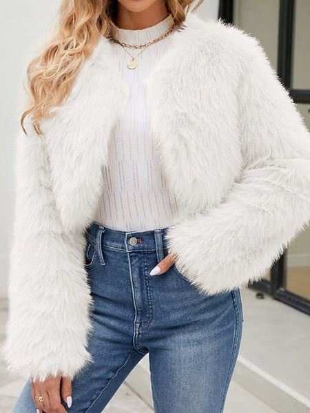 Women's Comfortable Coat Faux Winter Fur Furs Warm FashionChic
