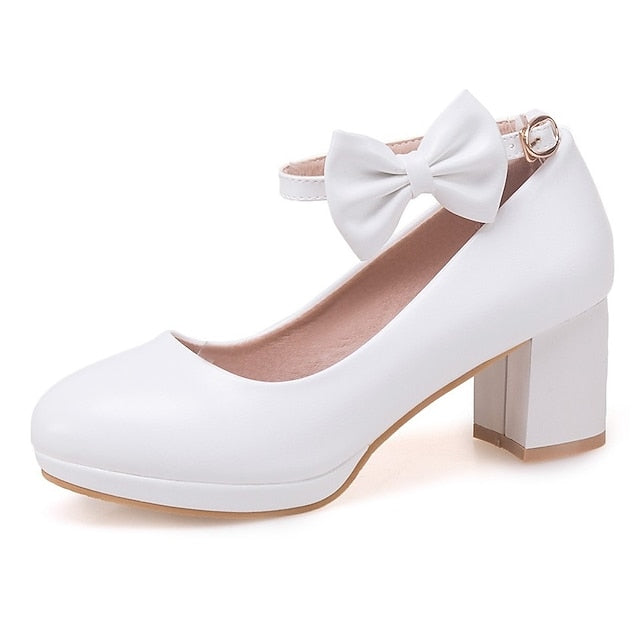White Girls' Bow Weddings Jane for Mary - Perfect Shoes FashionChic