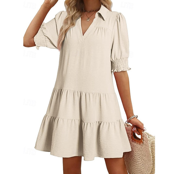 Women's Mini Dress Shirt Dress Fashion Modern Outdoor