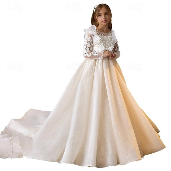 Party First Kids Girls' Dress Color Communion Solid FashionChic