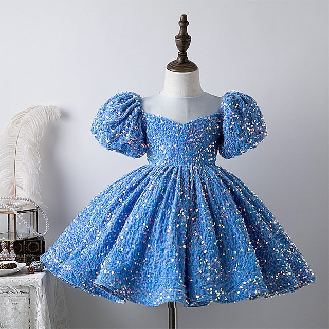 Sleeve Girls' Short Spring colour Dress 3D Wedding Summer FashionChic