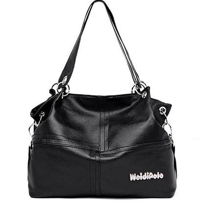 Casual Handbag with Canvas Leather Straps – Women's FashionChic