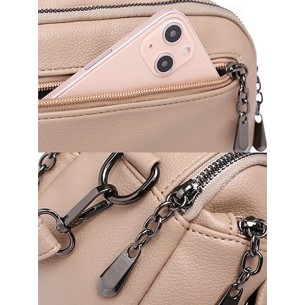 Crossbody Leather Faux Bag Women's FashionChic