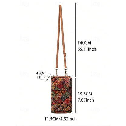 Women’s Boho Vintage Bag with Adjustable Crossbody Phone FashionChic