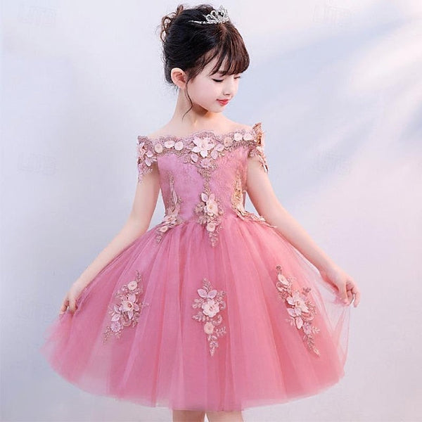 Sequin Toddler Flower 3/4 Dress Girl Girls' Party FashionChic