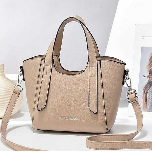 Casual PU Handbag Durable Earth Daily Leather Women's FashionChic