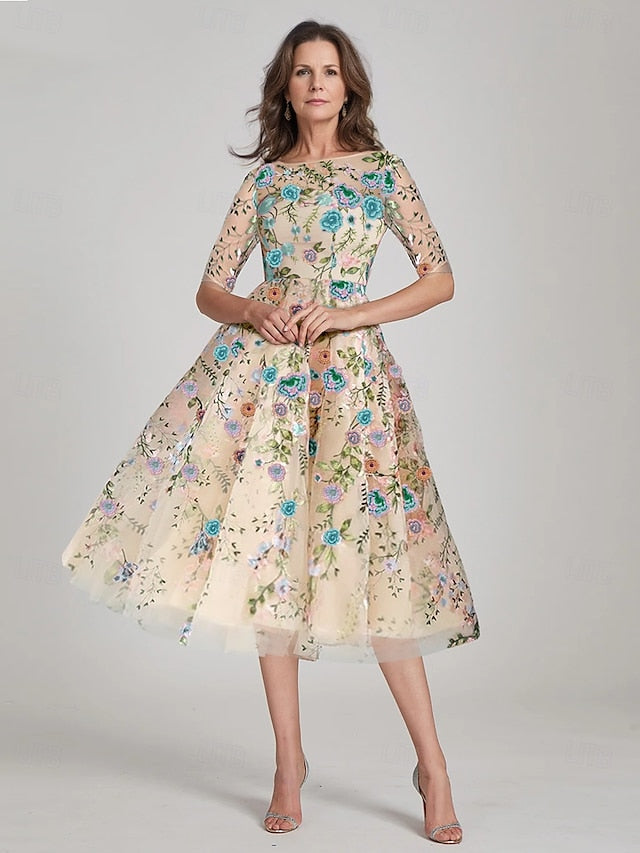 Mother Wedding Beach Elegant of Bride A-Line Dress the FashionChic
