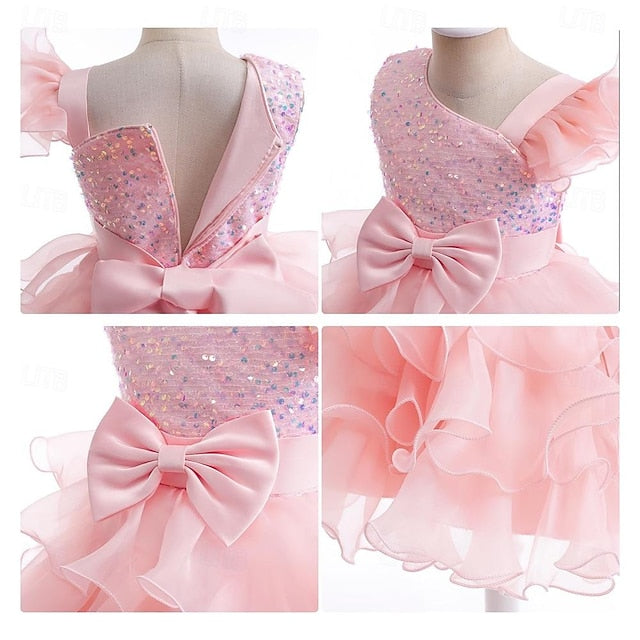 Gown Pageant Ball Flower Party Kids Dress Girls Wedding Ruffle FashionChic