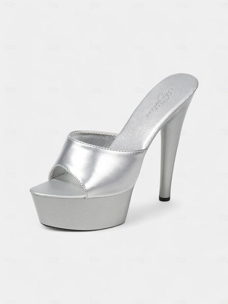 High Leather Women's Heels Patent Red Platform with FashionChic