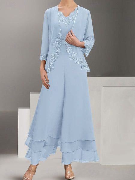 Sets Elegant the Wedding Dress of Mother Bride Guest FashionChic