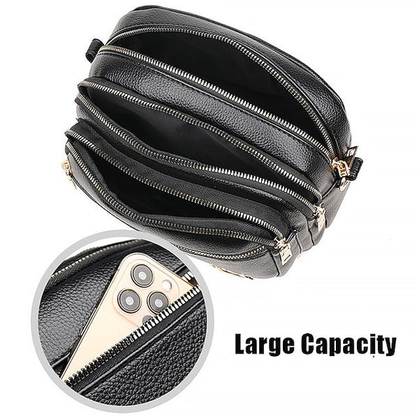 Leather Bag Dome Crossbody Shoulder PU Women's FashionChic