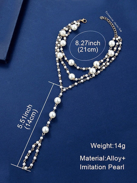 Elegant Foot Bracelet Chain – Pearl Ankle Women's FashionChic