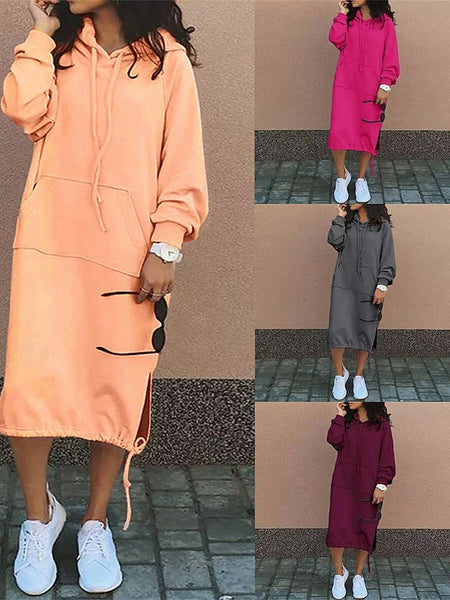 Women's Long Dress Maxi Dress Hoodie Dress Casual Dress